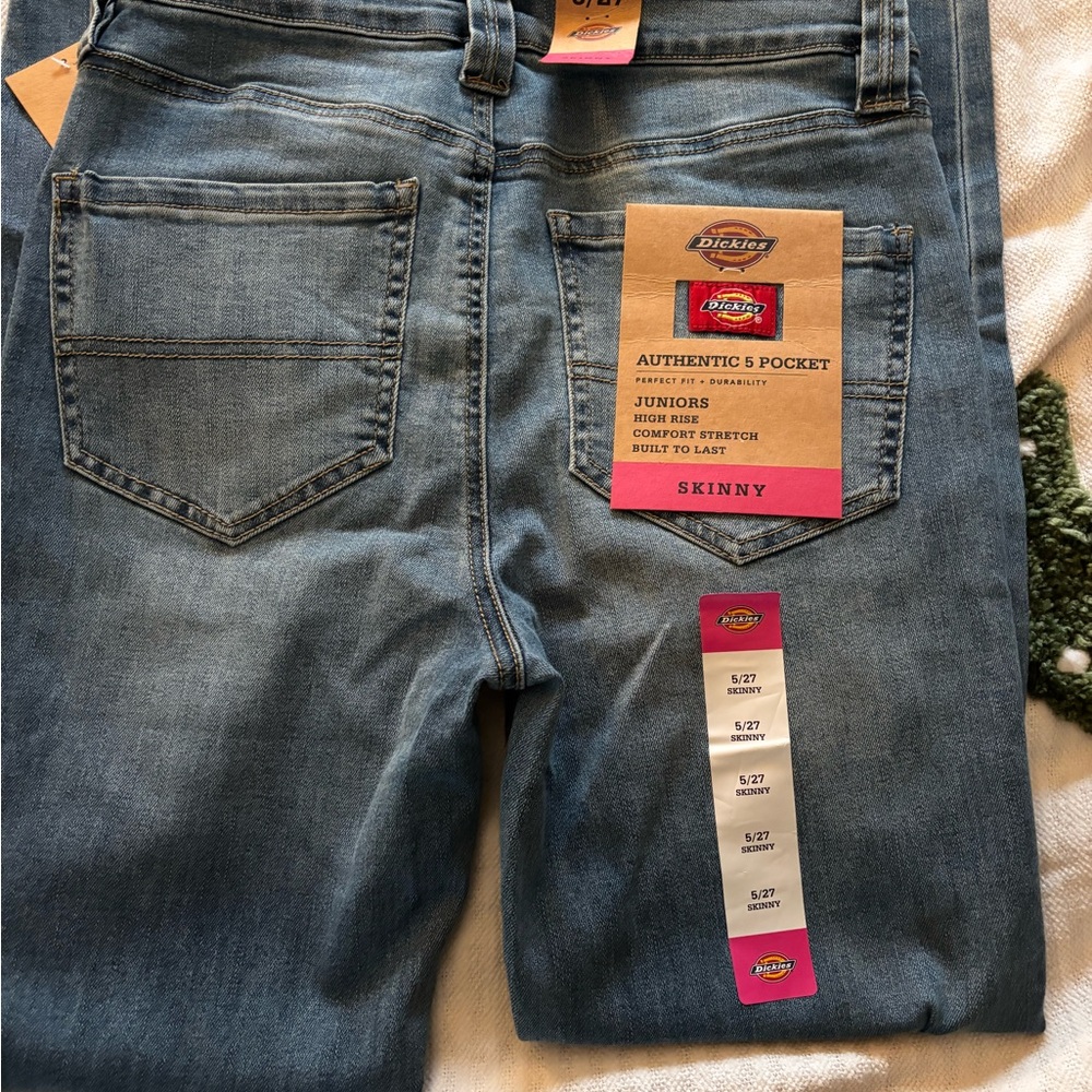 Dickies Light Blue Skinny Jeans - Picture 2 of 4